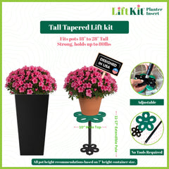 Adjustable telescoping pole of Lift Kit Planter Insert