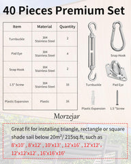 Adjustable turnbuckle from Morzejar Shade Sail Kit