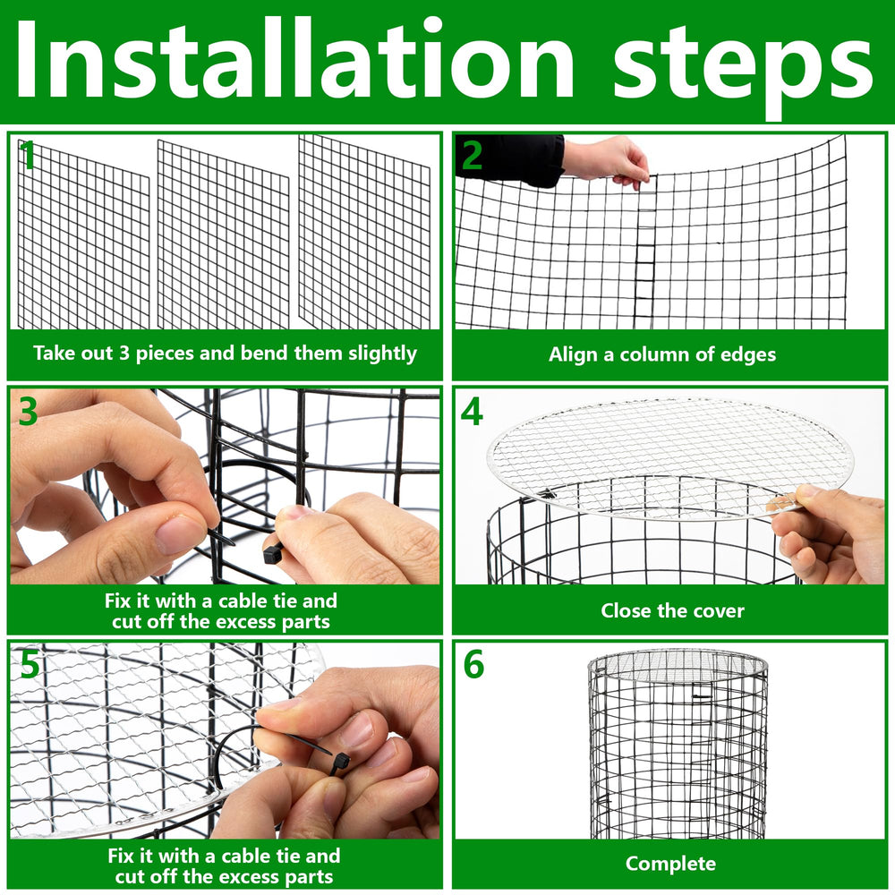 Adnee metal mesh plant protectors protecting flowers in garden