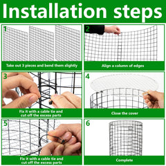 Adnee metal mesh plant protectors protecting flowers in garden