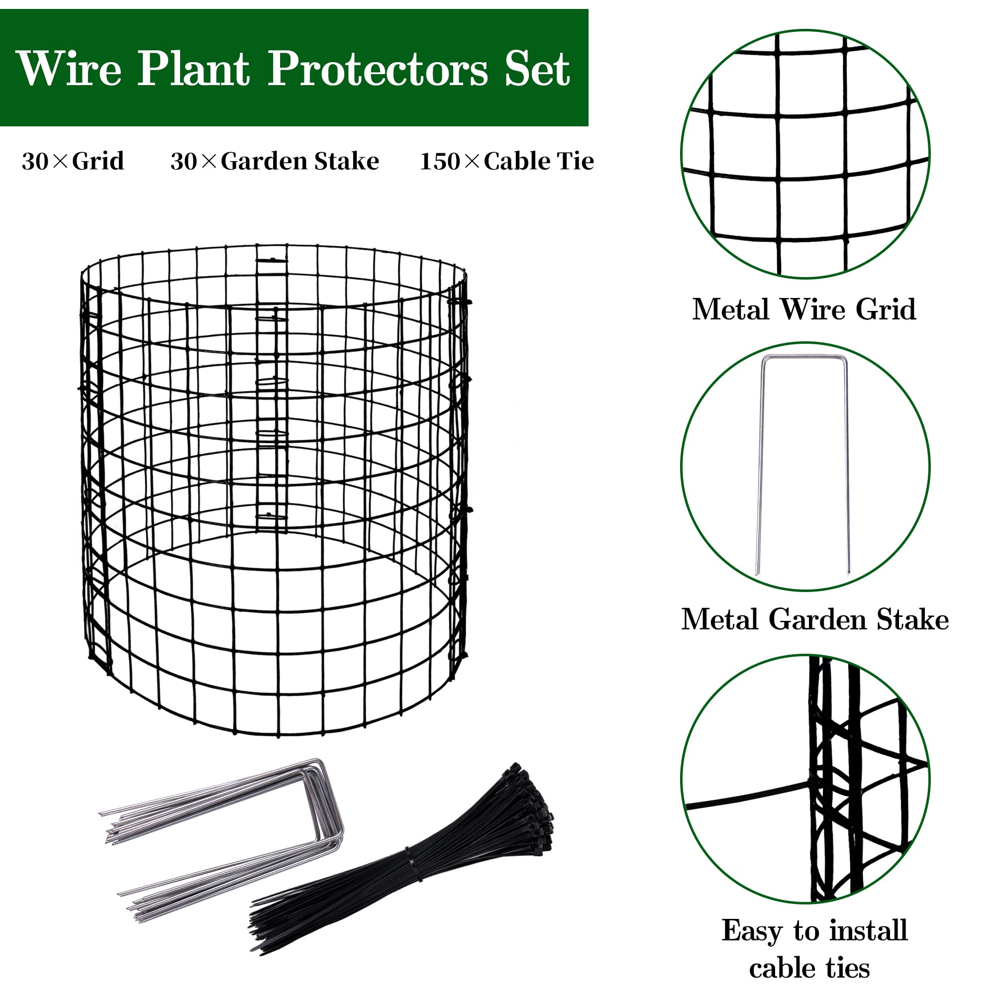 Adnee Plant Protector Cage installed around seedlings