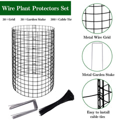 Adnee Wire Plant Protector Set displayed in garden