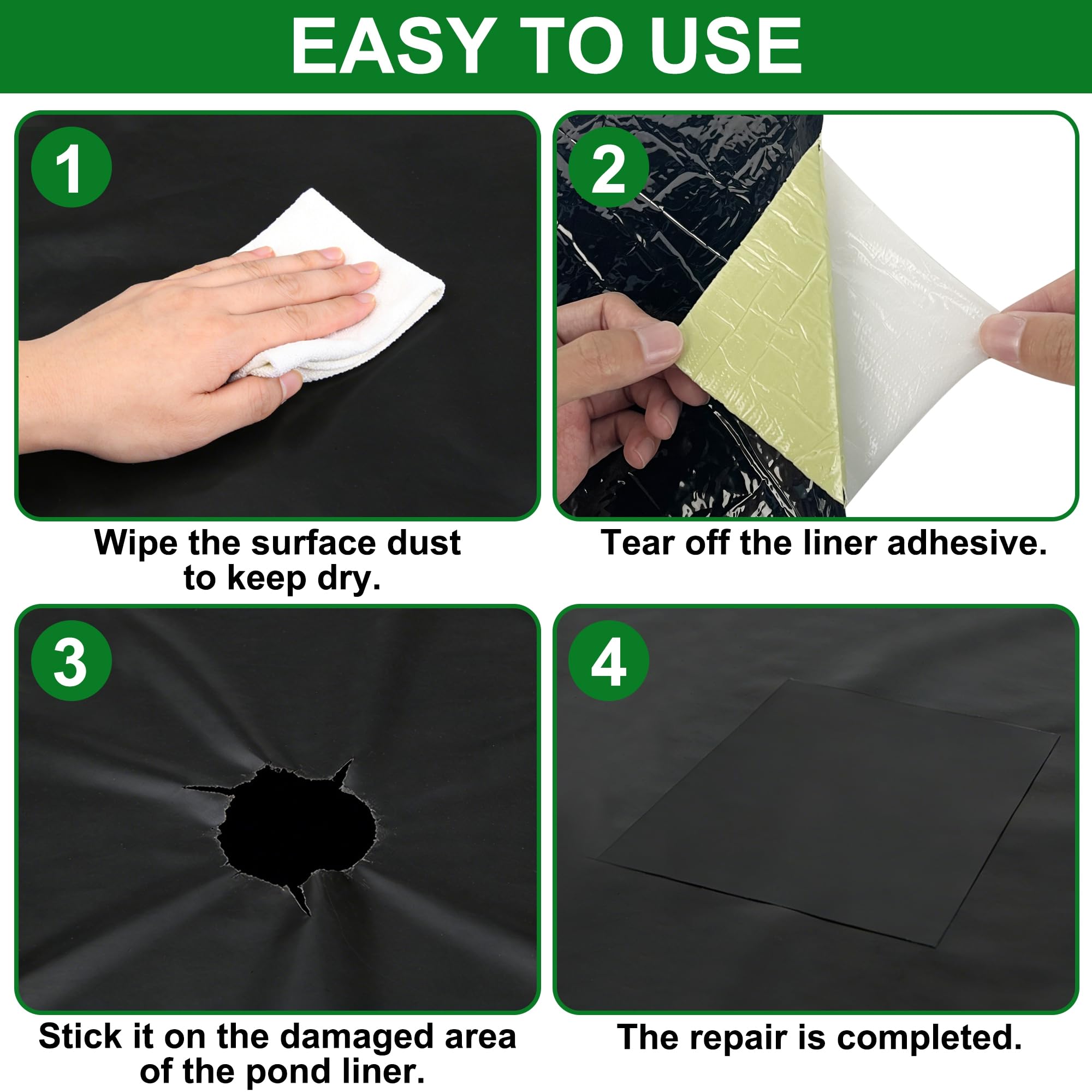 Adroiteet Pond Liner Repair Kit usage example