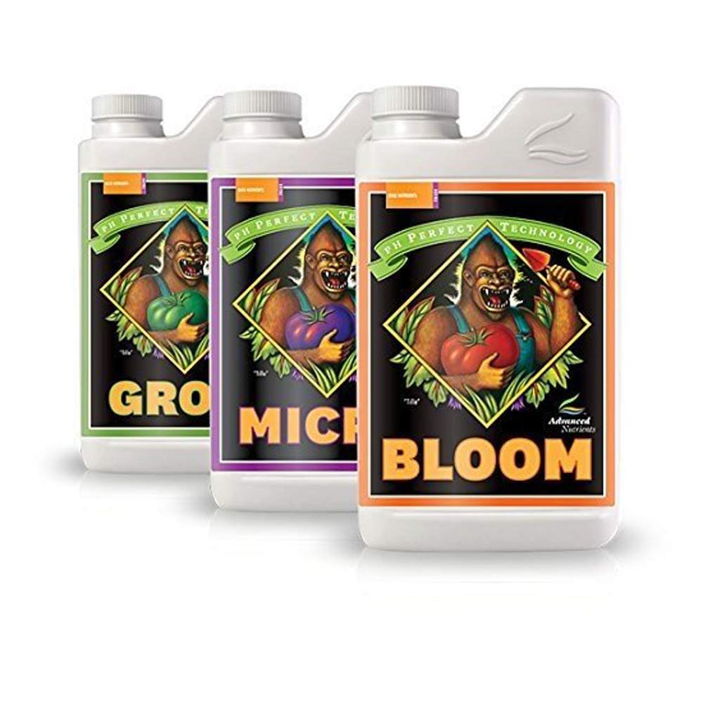 Advanced Nutrients Bloom, Micro & Grow 3-part nutrient set, 1L bottles