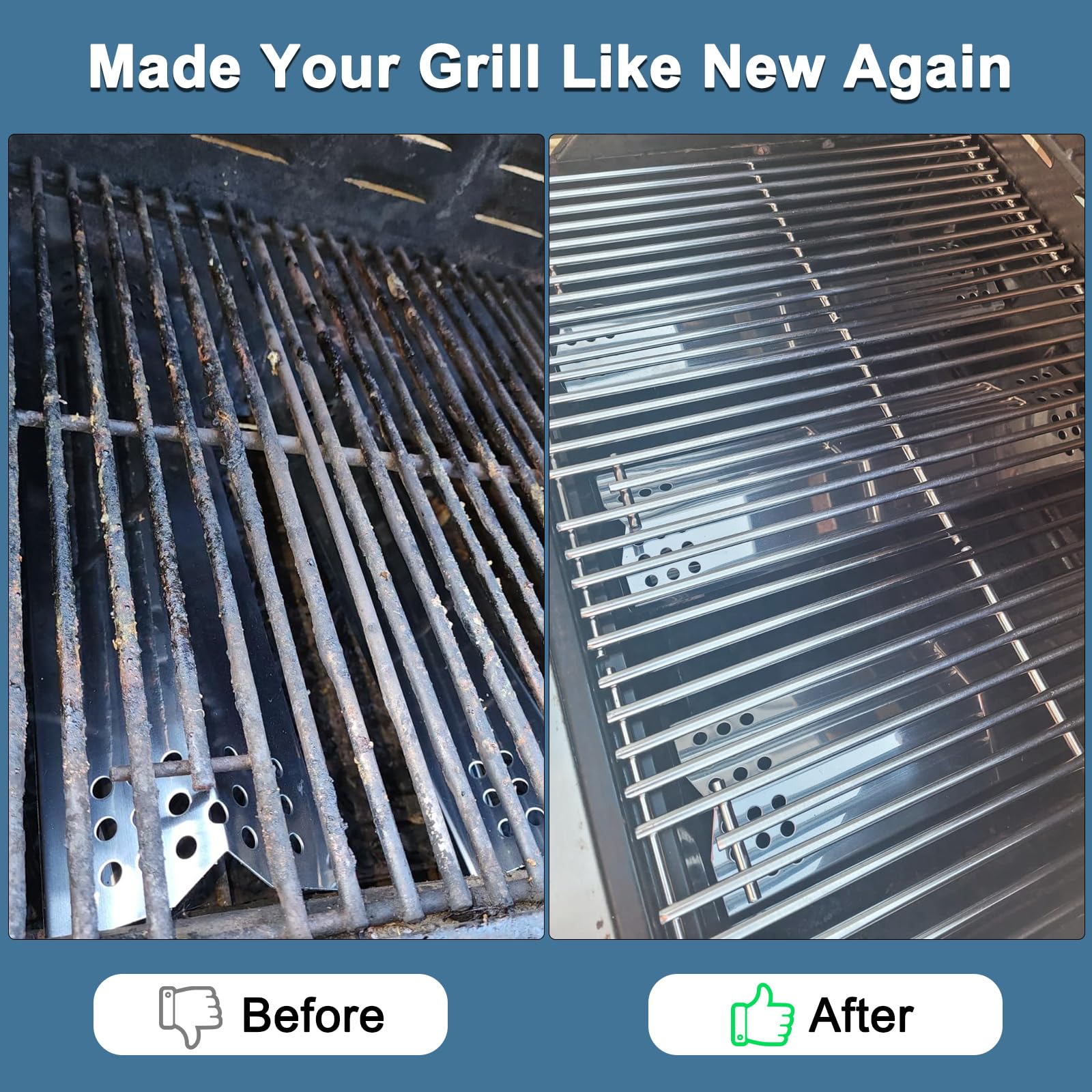 Adviace grill grates dimensions 18 13/16 x 8 1/8 inches