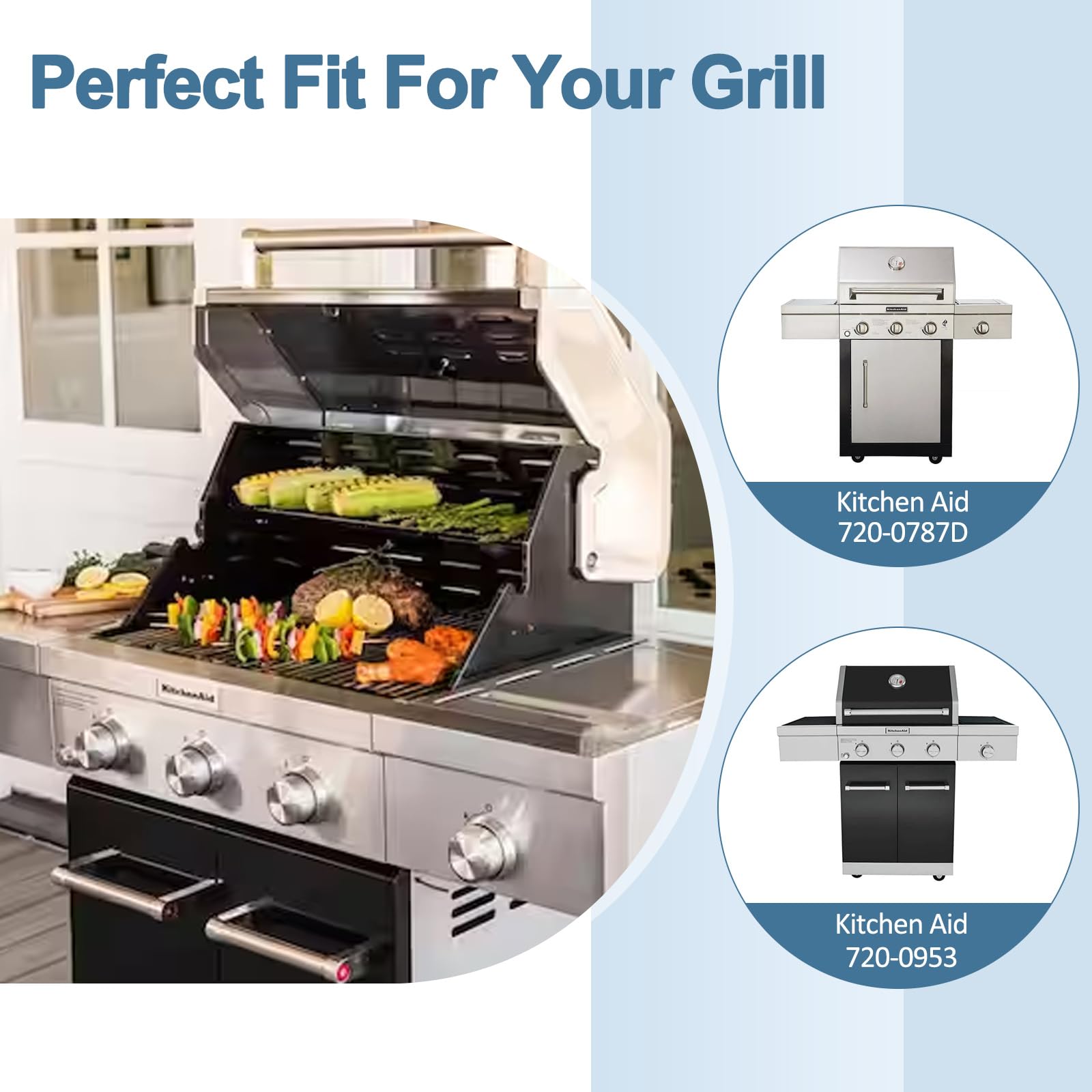 Adviace grill replacement parts showing solid rod construction