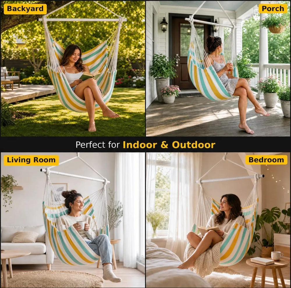 ADVOKAIR Hammock Chair Swing compact design for small spaces