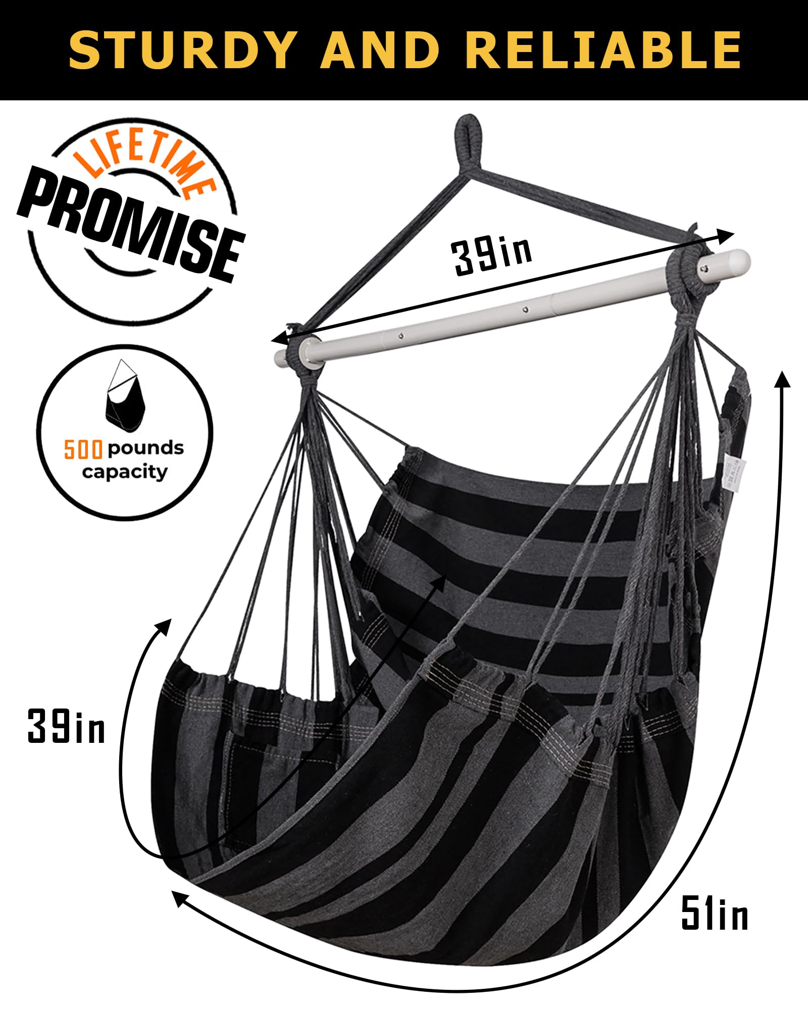 ADVOKAIR Hammock Chair Swing hanging from a tree