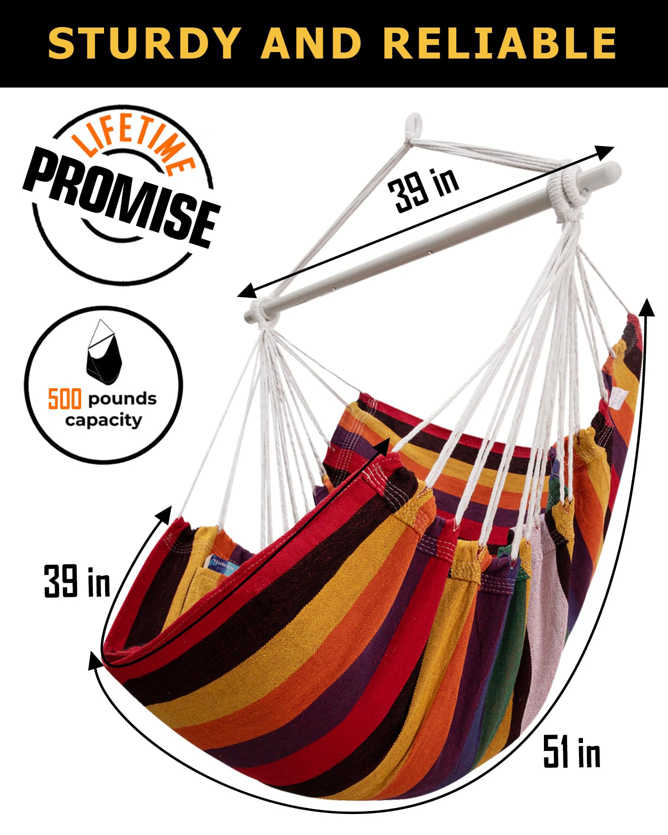 ADVOKAIR Hammock Chair Swing hanging from a tree