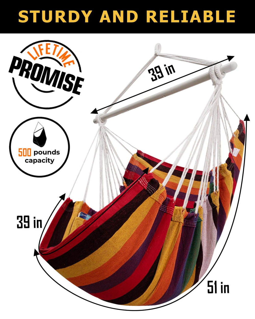ADVOKAIR Hammock Chair Swing hanging from a tree
