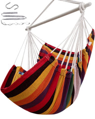 ADVOKAIR Hammock Chair Swing in rainbow colours front view