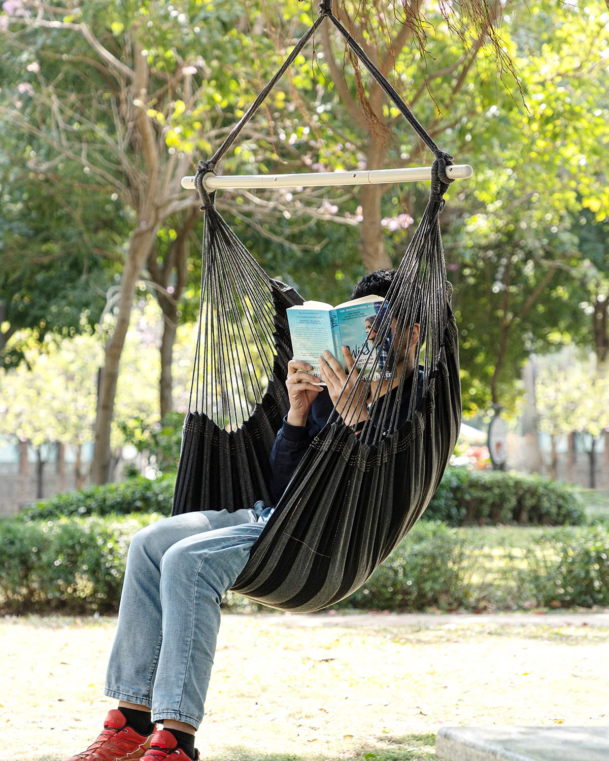 ADVOKAIR Hammock Chair Swing with adjustable strap attached