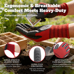 Aegend Gardening Gloves displaying ergonomic fit and high visibility