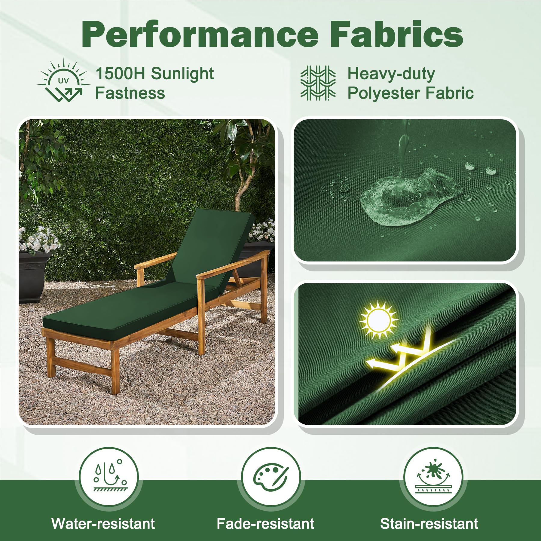 Aegisun Chaise Lounge Cushion backrest detail