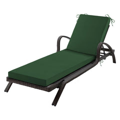 Aegisun Chaise Lounge Cushion in Forest Green, front view