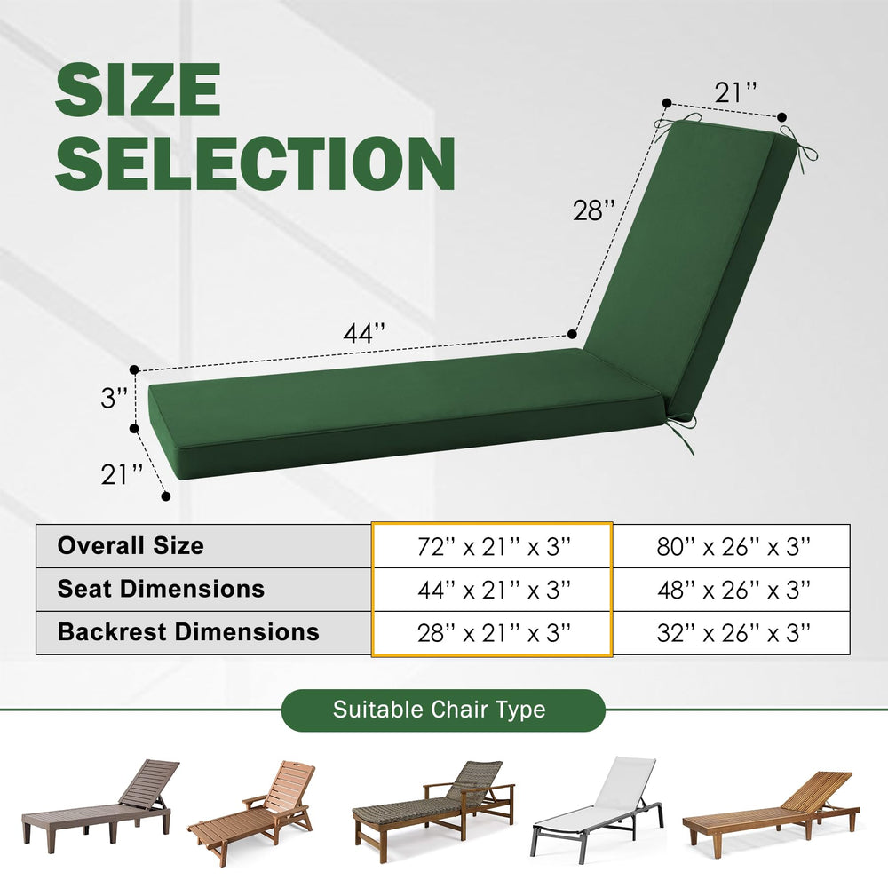 Aegisun Chaise Lounge Cushion showing integrated straps