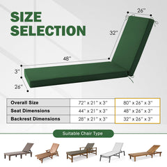 Aegisun Chaise Lounge Cushion showing integrated straps