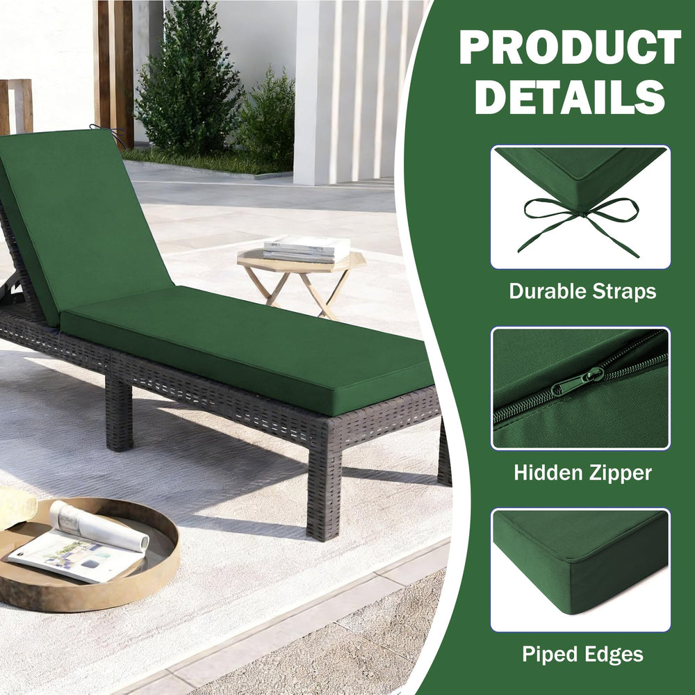Aegisun Chaise Lounge Cushion with reinforced piping