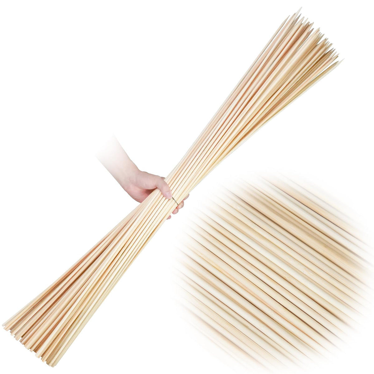 Aerisque 36-inch bamboo skewers pack of 100 front view