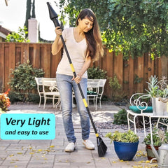 Aerobroom broom and blower combo with 3-piece handle