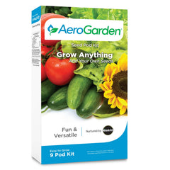 AeroGarden Grow Anything Seed Pod Kit packaging with 9 pods