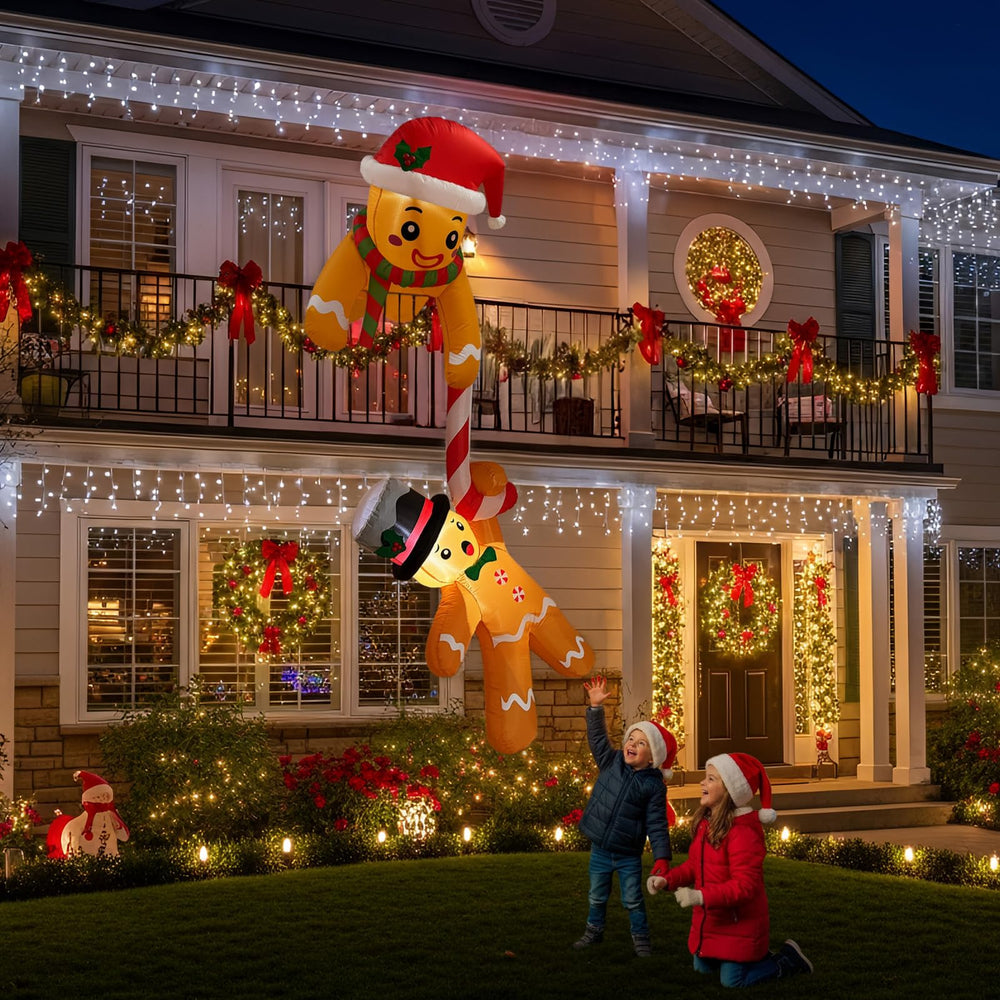 AerWo Gingerbread Inflatable outdoor display in winter