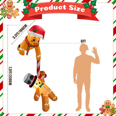 AerWo Gingerbread Inflatable showing candy cane design