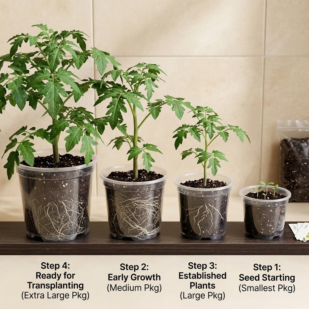 AFHGGZXZ Clear Nursery Pots in a gardening setup