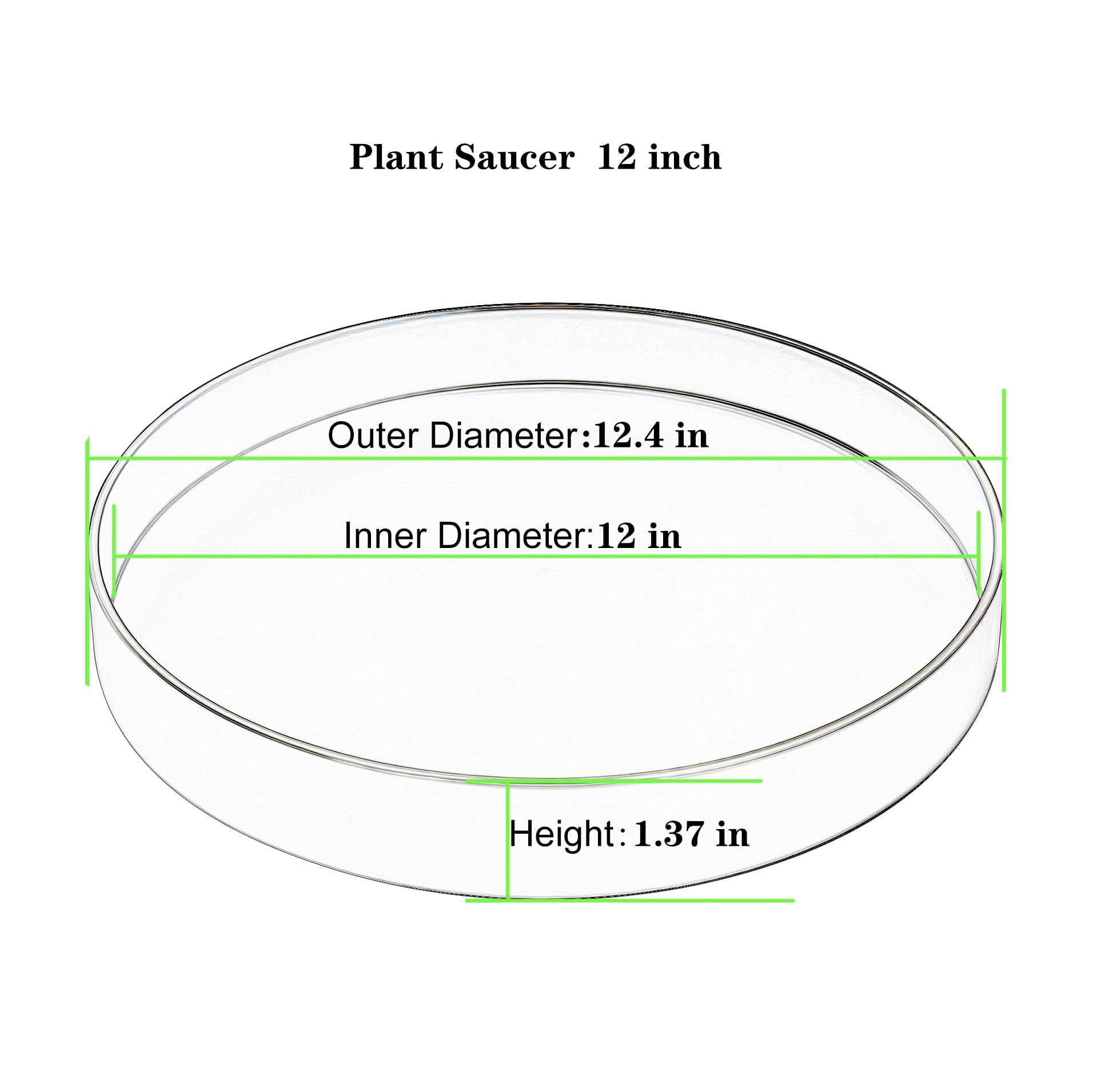 Afrine 12-inch plant saucer blue side view
