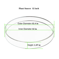 Afrine 12-inch plant saucer blue side view