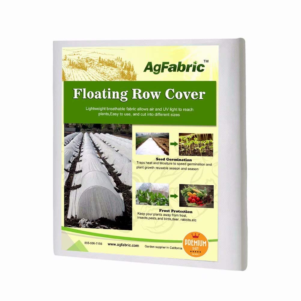 Agfabric 7'x25' plant cover white frost protection blanket front view