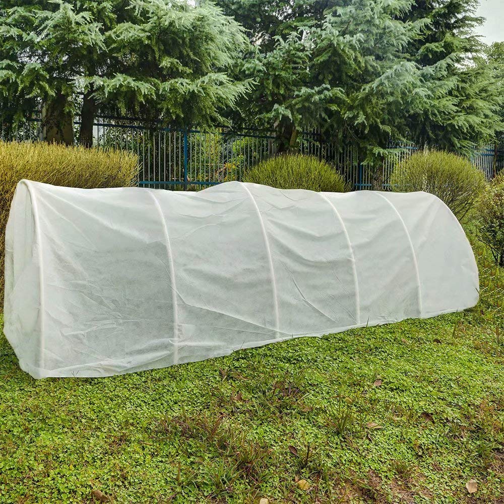 Agfabric Plant Covers over seedlings in spring