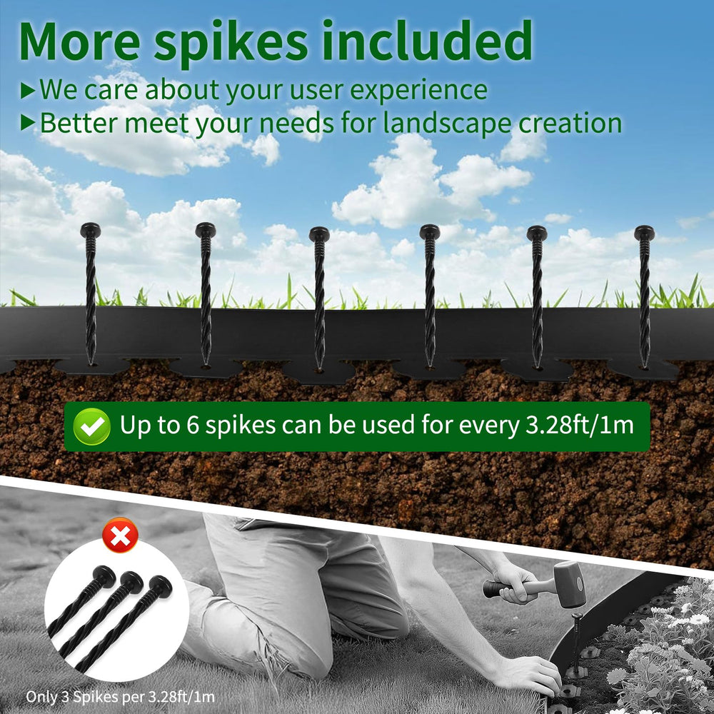 AggFencer Landscape Edging 33ft length with garden background