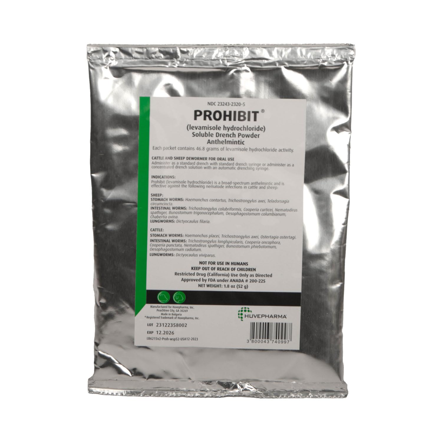 Agrilabs Prohibit Soluble Drench Powder packaging front view