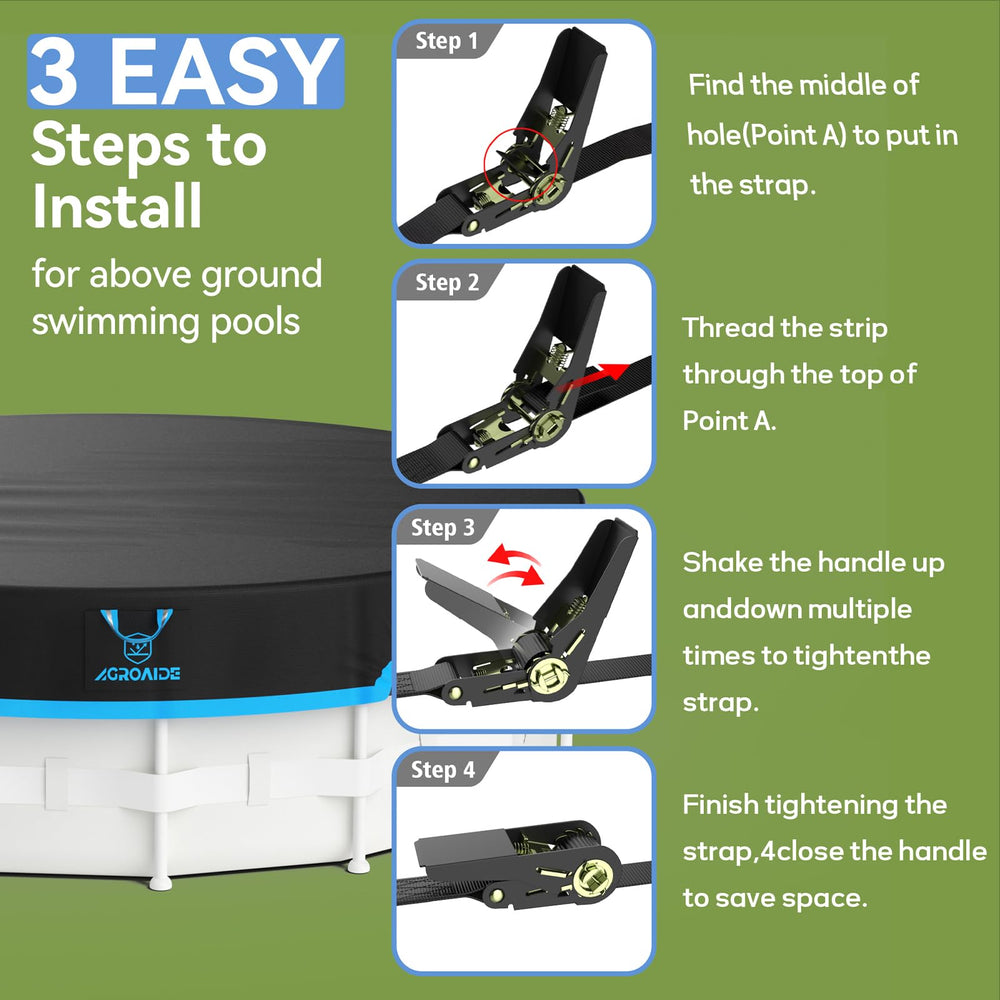 AGROAIDE 16 Foot Round Winter Pool Cover packaging
