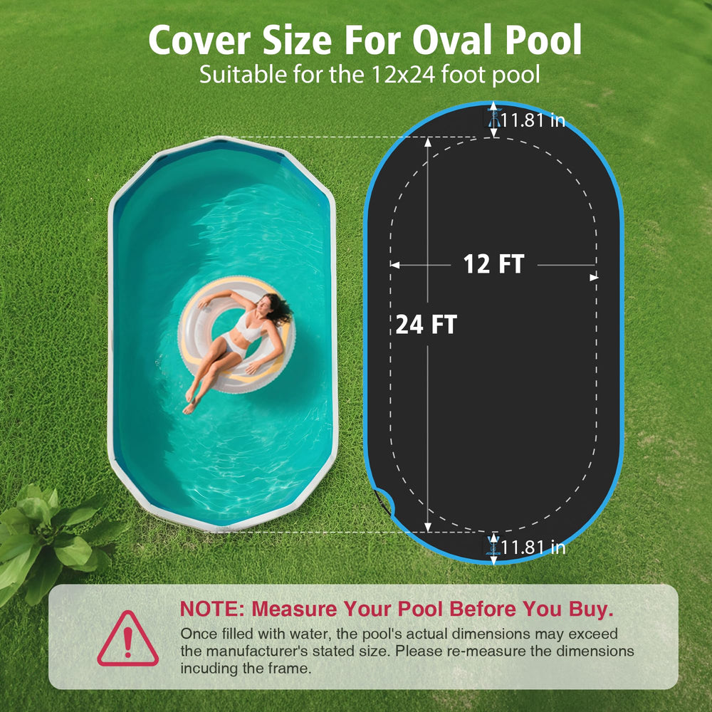 AGROAIDE pool cover dimensions 12x24 Ft