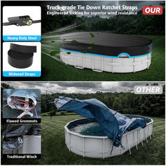 AGROAIDE pool cover in compact storage bag