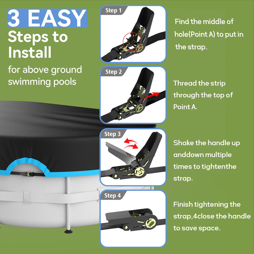 AGROAIDE pool cover on an oval swimming pool
