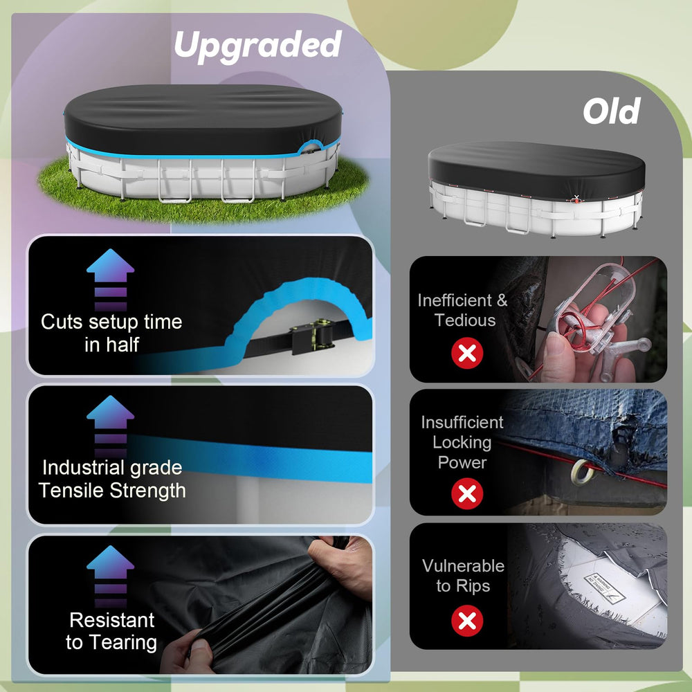 AGROAIDE pool cover showcasing its universal fit