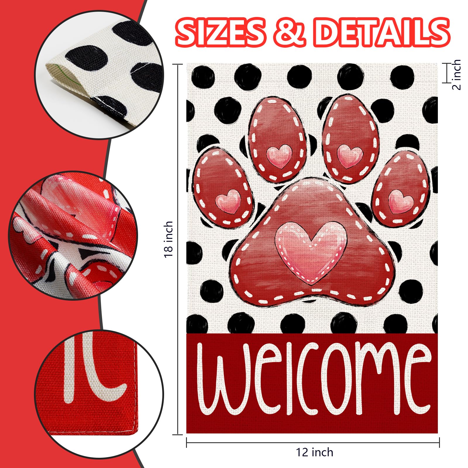 Agroon Valentines Garden Flag on a porch with vibrant colours
