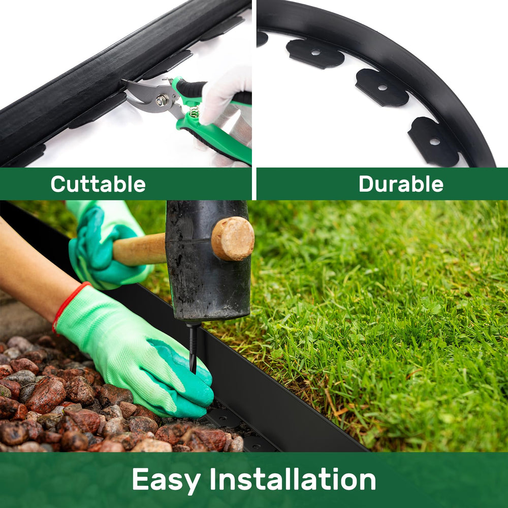 AGTEK garden edging kit packaging with included accessories