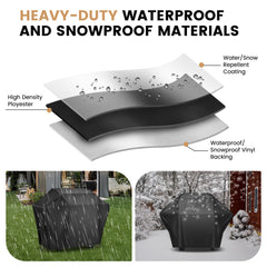 Aguegro 52 Inch Grill Cover showing windproof design