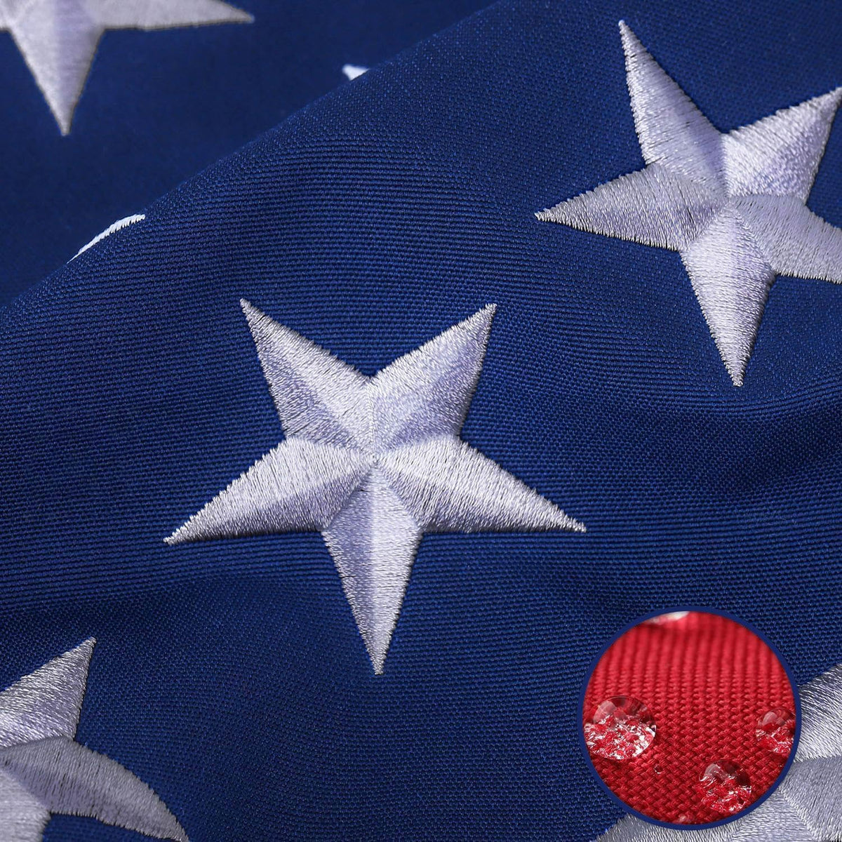 AGUIFLGS 5x8 Ft American Flag front view with embroidered stars