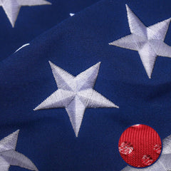 AGUIFLGS 5x8 Ft American Flag front view with embroidered stars