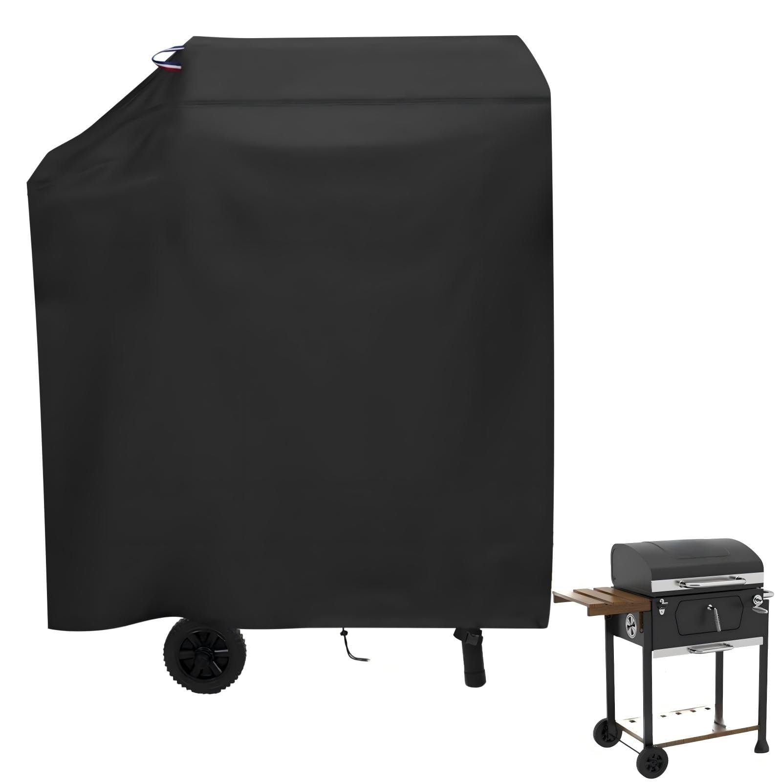 Agustone 42-inch grill cover front view, black