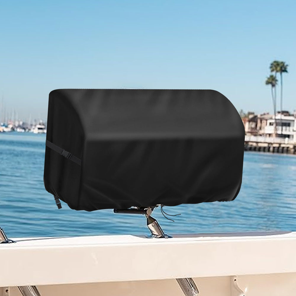 Agustone Boat Grill Cover black model front view