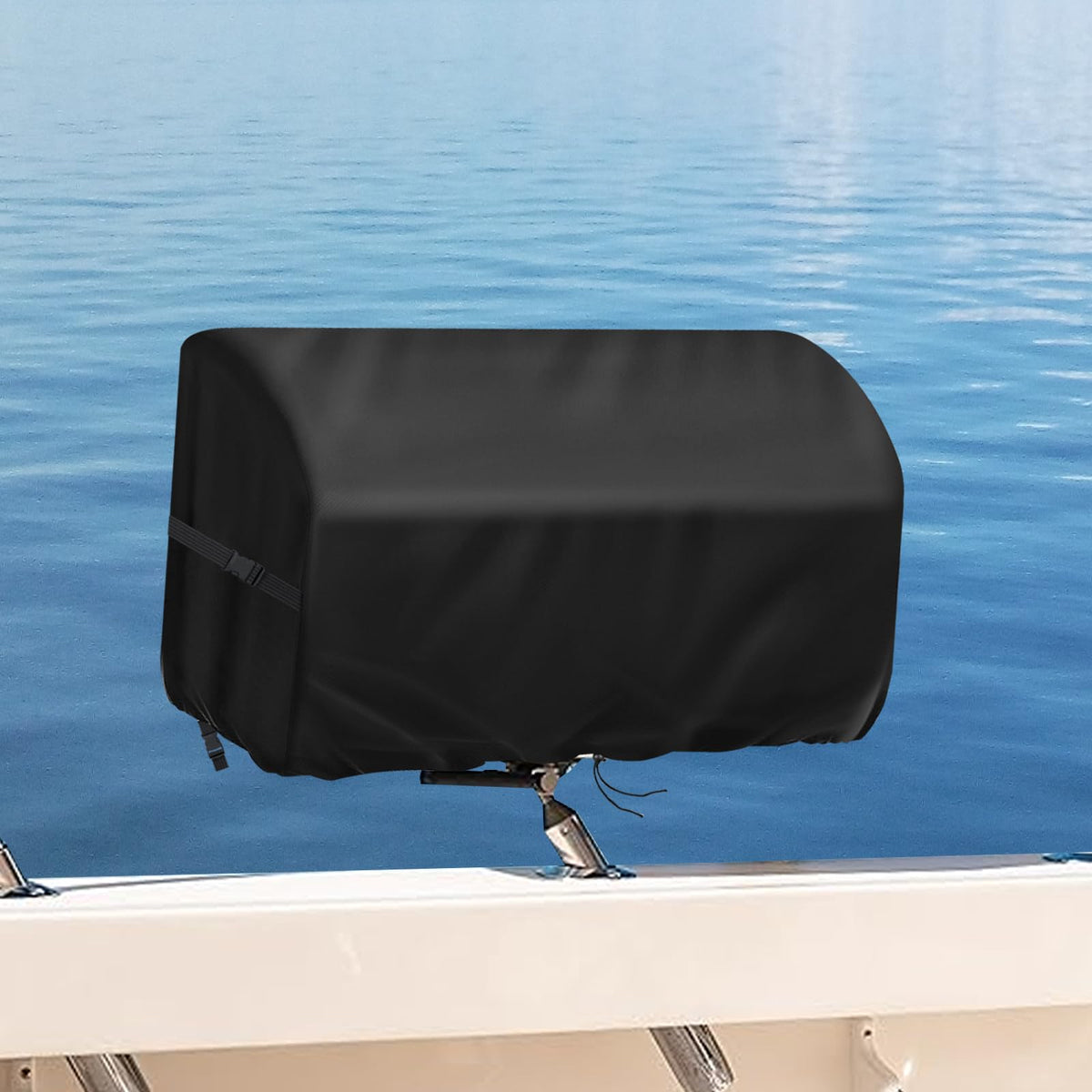 Agustone Boat Grill Cover black model front view