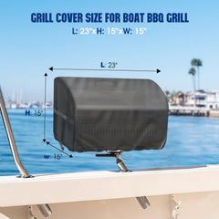 Agustone Boat Grill Cover dimensions 23"Lx15"Wx15"H