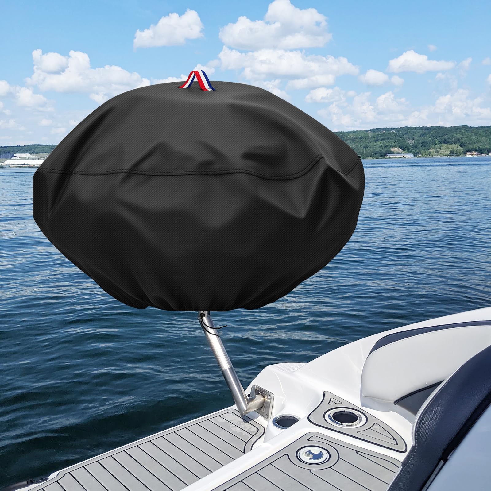 Agustone Boat Grill Cover folded for storage