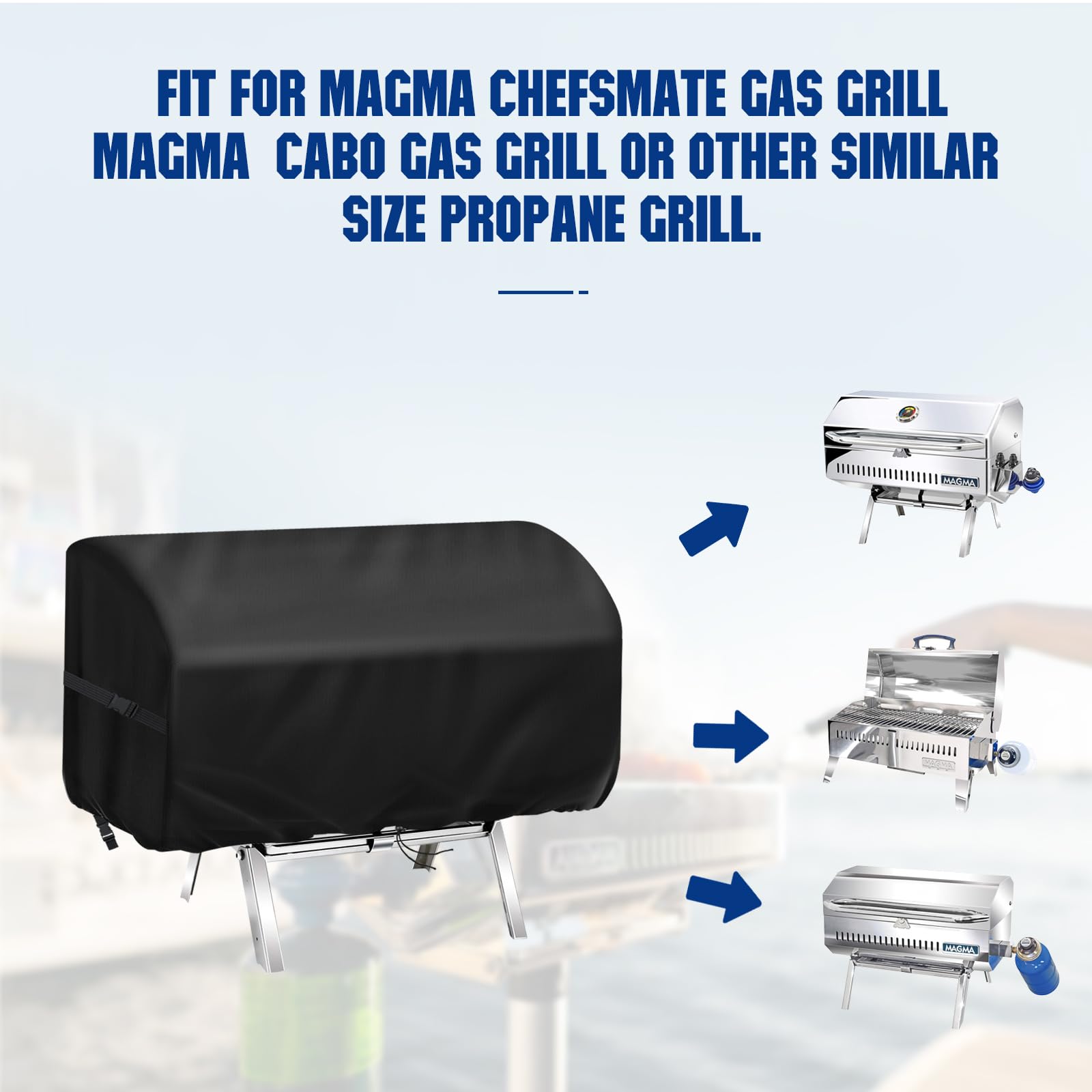Agustone Boat Grill Cover smooth surface for easy cleaning